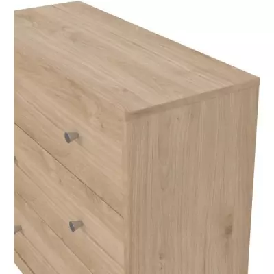 Commode OREGON 3 Tiroirs - Chêne - L 72 x P 30 x H 68 cm