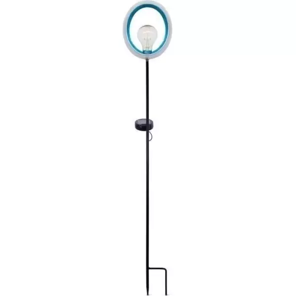 Lanterne solaire - GARDEN ID Lagune - Ø16 h80 cm - Autonomie 6-8h - Bouton on/off - Pile AAA rechargeable.