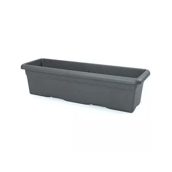 PLASTIKEN Jardiniere rectangulaire - 60 X 33 cm - Anthracite