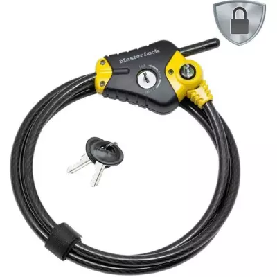 Antivol MASTER LOCK Python 8433EURD - Longueur ajustable jusqu'à 1,8m