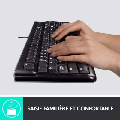 Clavier filaire Logitech K120 Business Noir - Pratique et professionnel