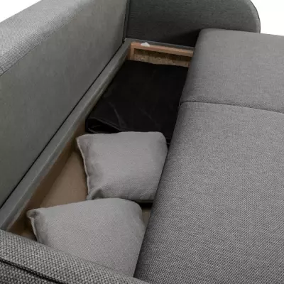 Canapé convertible BARI 3 places - Anthracite - Rangement - Eco-friendly Canapé convertible BARI 3 places - Anthracite - Rangement - Eco-friendly