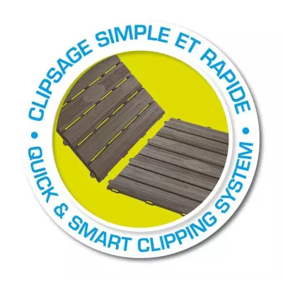 Plancher Maison Smoby 6 dalles - Anti-UV - 45x45cm