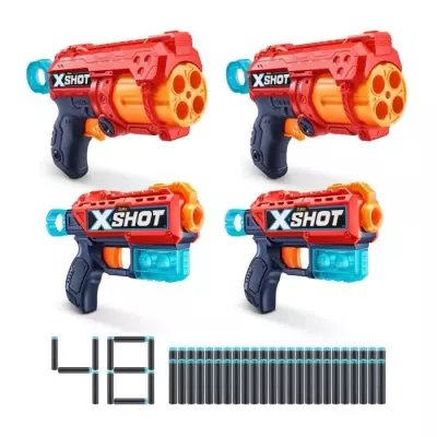 Pack Blasters ZURU - Combo 2 Kickback + 2 Reflex 6