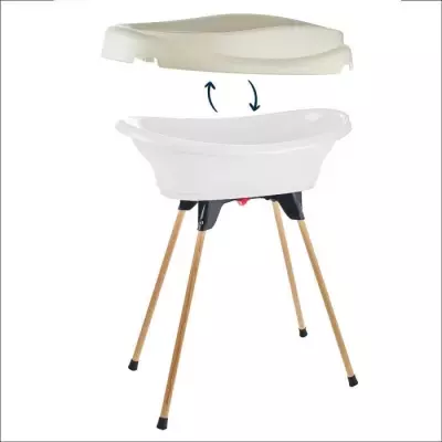 Pack plan à langer et baignoire - THERMOBABY - VASCO - Blanc Muguet