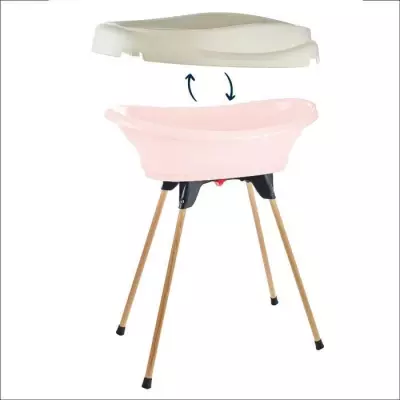 Ensemble Plan à Langer et Baignoire - Rose Poudré - 2 en 1