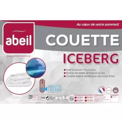 Couette légère ICEBERG 200g/m² 220x240cm - Made in France