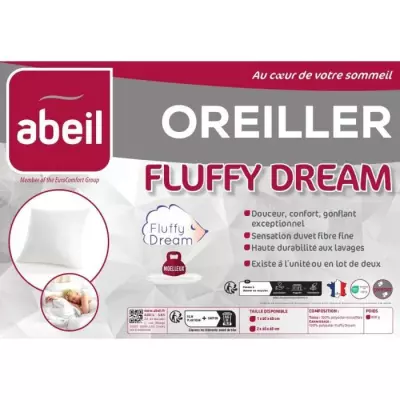 Oreillers FluffyDream 60 x 60 cm - Lot de 2, Confortable & Moelleux