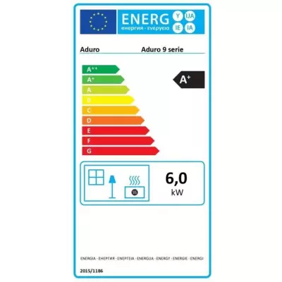 Poêle à bois suspendu ADURO 9.4 - 50295 - 6 KW - Noir Poêle à bois suspendu ADURO 9.4 - 50295 - 6 KW - Noir