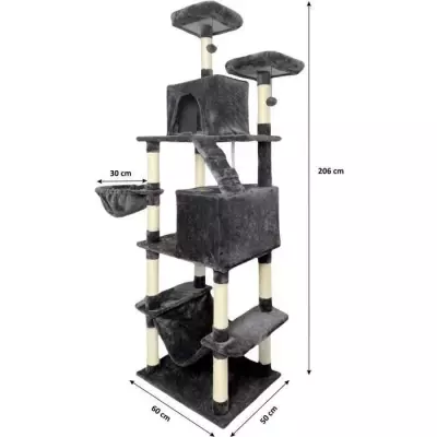 Arbre à chat TAYLOR - Gris foncé - Design complet Arbre à chat TAYLOR - Gris foncé - Design complet