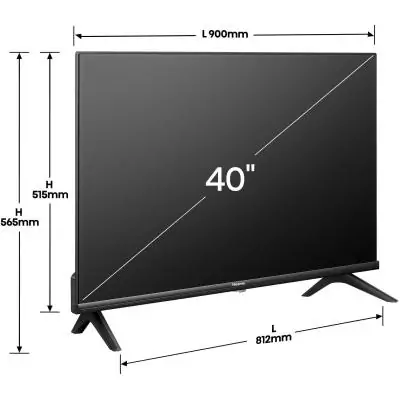 Hisense 40A4Q - TV LED 40 (100 cm) - Full HD 1920x1080 - TV connecté - 2xHDMI 1.4 - WiFi