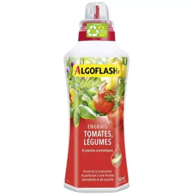 Engrais Tomates et Légumes - ALGOFLASH NATURASOL - 750 mL - Boost naturel pour vos cultures Engrais Tomates et Légumes - ALGOFLASH NATURASOL - 750 mL - Boost naturel pour vos cultures