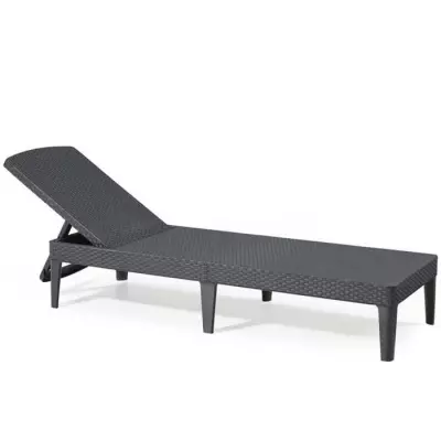 Bain de soleil Allibert by KETER Jaipur en résine tressée - gris graphite Bain de soleil Allibert by KETER Jaipur en résine tressée - gris graphite