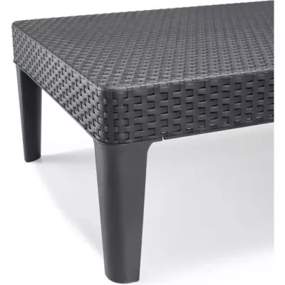 Bain de soleil Allibert by KETER Jaipur en résine tressée - gris graphite Bain de soleil Allibert by KETER Jaipur en résine tressée - gris graphite