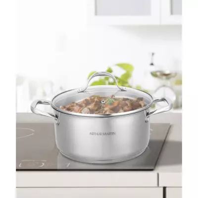 Faitout Arthur Martin Marmite 32 cm - Acier Inoxydable