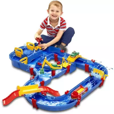 Smoby - Mega Bridge Aquaplay: Parcours d'eau avec 35 accessoires