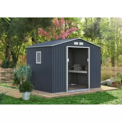 Abri de jardin en métal VENUS 5,29m² - Kit d'ancrage inclus