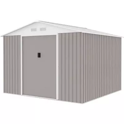 Abri de jardin en métal - Kit d'ancrage inclus - Taupe
