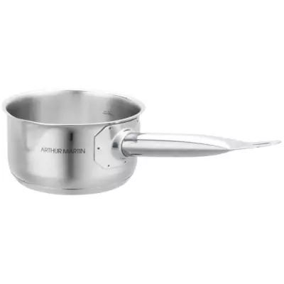 Ensemble de 5 Casseroles Arthur Martin - Acier Inoxydable - Intérieur Satiné - Bec Verseur