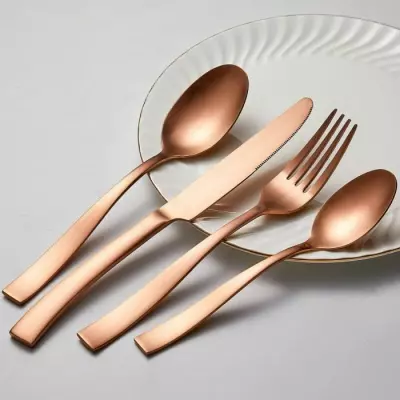Ménagère ARTHUR MARTIN AM0056 - 24 pièces - Cuivre - Acier inoxydable