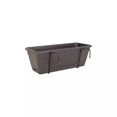 Jardinière Venezia ARTEVASI 10L avec réserve d'eau - Gris anthracite