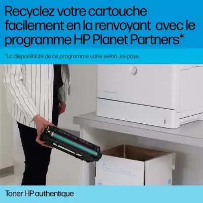 HP Cartouche de toner jaune 212A LaserJet authentique