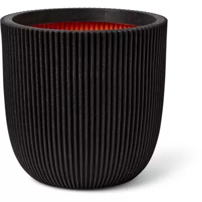 Pot de fleur boule - CAPI EUROPE - GROOVE NL - Noir