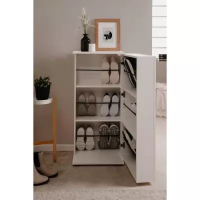 Meuble à chaussures Finori Satos Blanc - 12 Paires