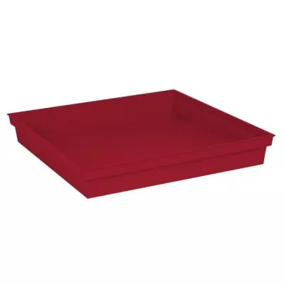 Soucoupe carrée Toscane 40 cm Rouge - Plus responsable - Made in France