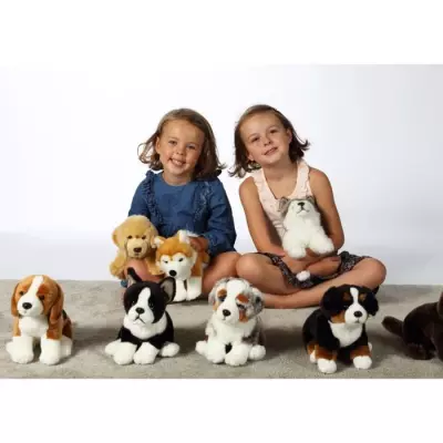 Peluche Chien Husky GIPSY TOYS 25 cm - Doux et Realiste