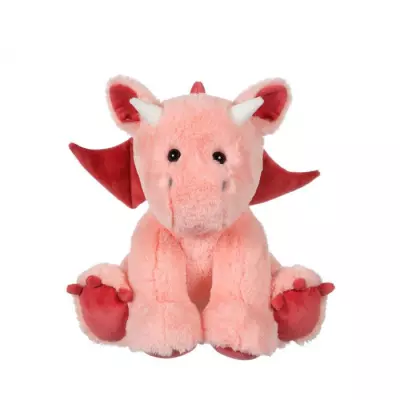 Peluche Dragon Trendy, Rose Poudré 30cm - Format compact