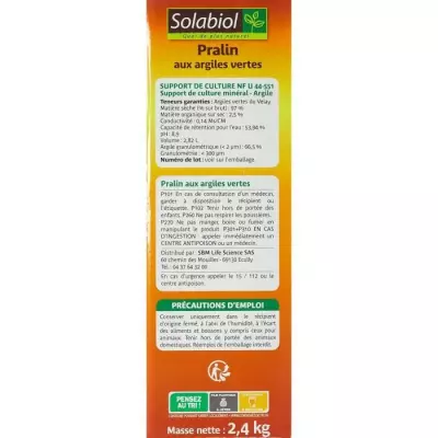 Solabiol SOPRAL3 Pralin Aux Argiles Vertes - 3L - 2,4kg