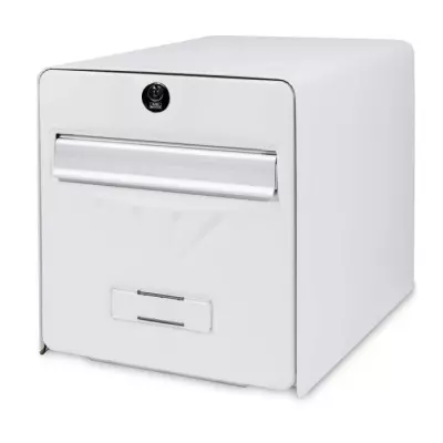 Boîte aux lettres Balnéaire en acier galvanisé - Blanc - Porte arrière vitrée