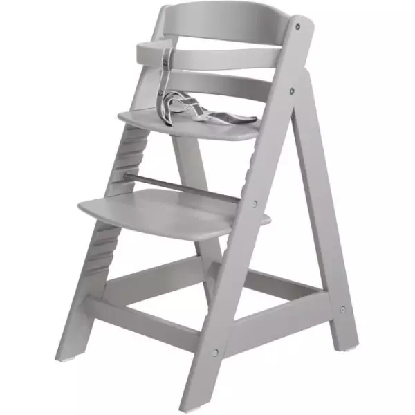 Chaise Haute Évolutive Sit Up III en Bois - ROBA - Réglable en Hauteur - Taupe