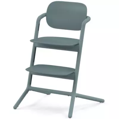 Chaise Haute Évolutive Lemo 2 - Stone Blue: Compacte et Réglable!