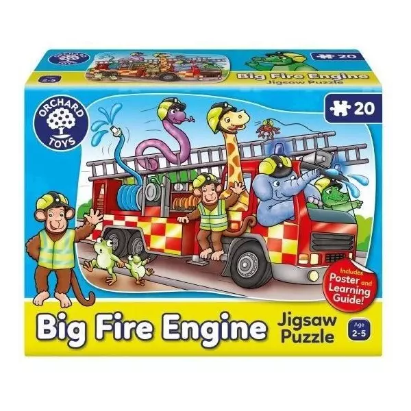 Puzzle - ORCHARD - Big Fire Engine - 20 pieces - Multicolore - Pour enfants a partir de 24 mois