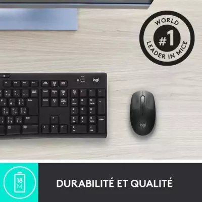 Souris sans fil ergonomique Logitech M190 Gris - Compacte et confortable