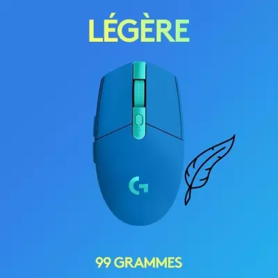 Souris Gamer Sans fil Logitech G305 Lightspeed Bleu - Autonomie 250h