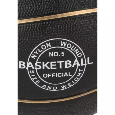Ballon de basket taille 5 en caoutchouc - Or - Prise ferme