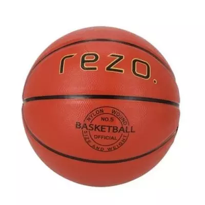 Ballon de basket REZO en caoutchouc - Taille 5 - Marron - Polyvalent