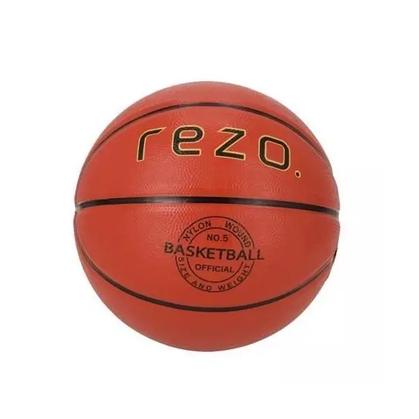 Ballon de basket - REZO - Caoutchouc - Taille 5 - Marron - Polyvalent