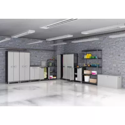 Etagère modulable KETER 60x30x135 cm noir - Résistante à l'humidité