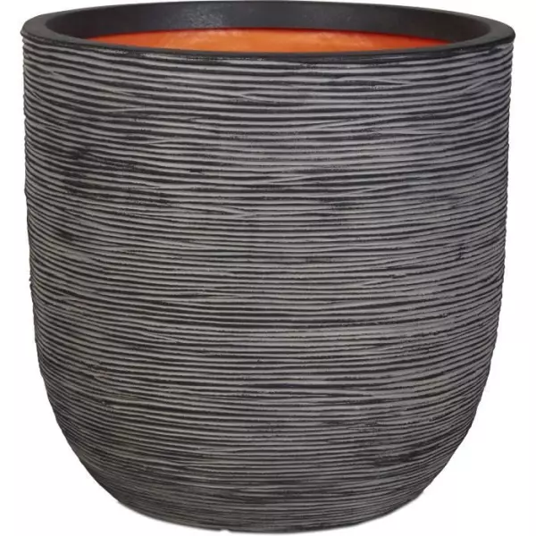CAPI Jardiniere Nature Rib 54x52 cm anthracite KOFZ935 424244