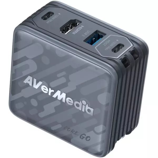 Chargeur GaN - AVERMEDIA - 100W avec Sortie HDMI 4K GC313 Noir