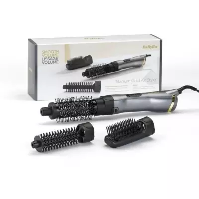 Brosse soufflante Titanium Gold - BABYLISS - AS85TE : lissage naturel