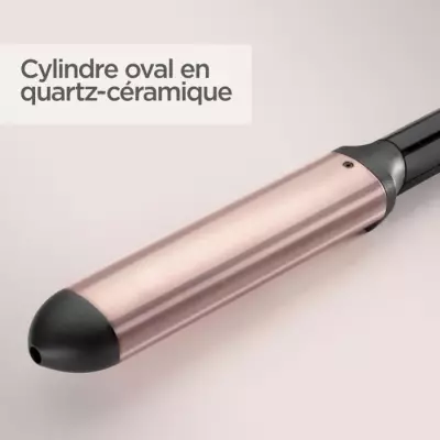 Fer à boucler BABYLISS C457E - Ovale - 6 Températures - Rose et Noir