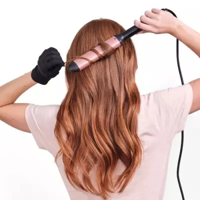 Fer à boucler BABYLISS C457E - Ovale - 6 Températures - Rose et Noir
