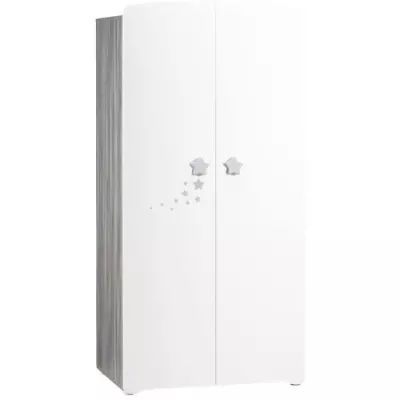 Chambre bébé trio Nao: lit, commode à langer, armoire - Blanc