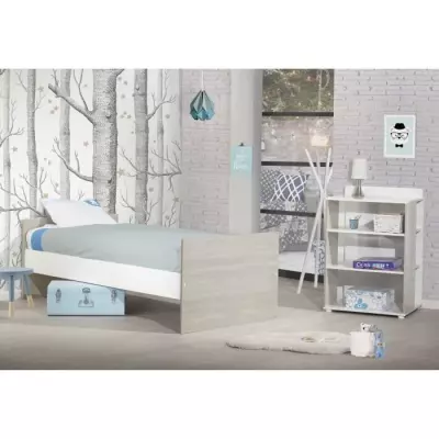 Lit bébé Combiné Evolutif BABYPRICE SITTA - Transformable 60x120 à 90x190 cm