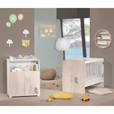 Lit bébé Lapinou - 120 x 60 cm - Sérigraphie lapin
